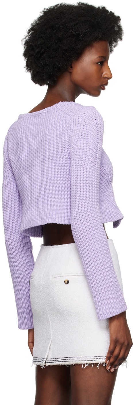 Recto Purple Chunky Cardigan