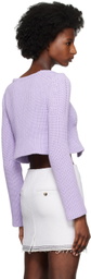 Recto Purple Chunky Cardigan