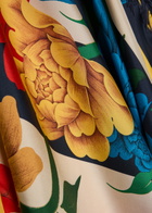 LA Double J Reversible Printed Fringed Scarf - Multicoloured - One Size