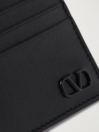 VALENTINO - Valentino Garavani Logo-Appliquéd Full-Grain Leather Cardholder