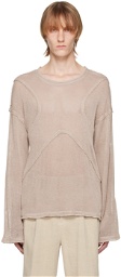 MISBHV Beige Jordan Barrett Edition Semi-Sheer Sweater