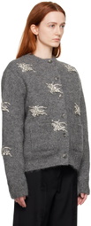 Burberry Gray Crystal EKD Cardigan