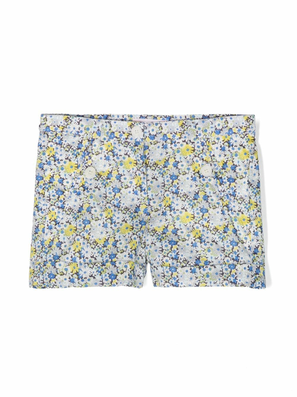 Bonpoint White Floral-Print Cotton Shorts