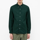 Beams Plus Men's Button Down Oxford Shirt in Green