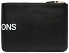 COMME des GARÇONS WALLETS Black Large Huge Logo Pouch