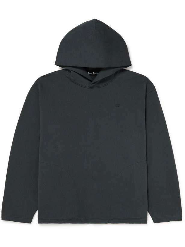 Photo: Acne Studios - Logo-Appliquéd Printed Cotton-Jersey Hoodie - Unknown