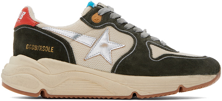 Photo: Golden Goose Gray & Beige Running Sole Sneakers