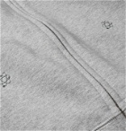 Billionaire Boys Club - Heart & Mind Logo-Appliquéd Embroidered Loopback Cotton-Jersey Zip-Up Hoodie - Gray