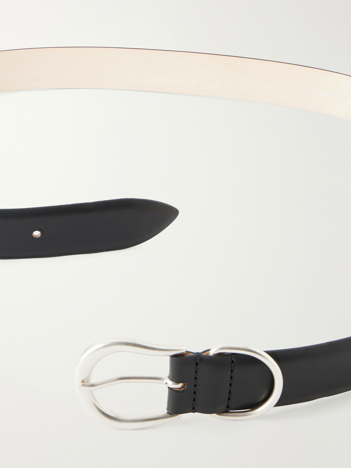 Déhanche - 3cm Hollyhock Full-Grain Leather Belt - Black
