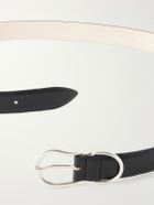 Déhanche - 3cm Hollyhock Full-Grain Leather Belt - Black