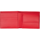 Balenciaga Red Cash Square Folded Coin Wallet