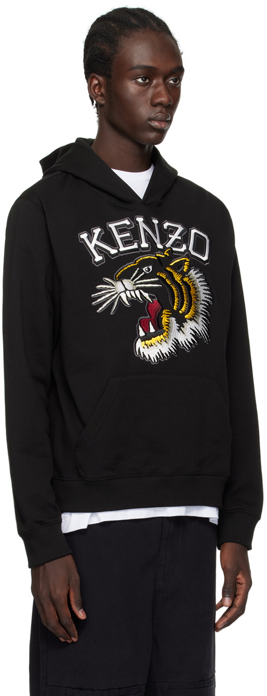 Kenzo Black Kenzo Paris Tiger Varsity Hoodie Kenzo