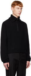 Wooyoungmi Black Half-Zip Sweater