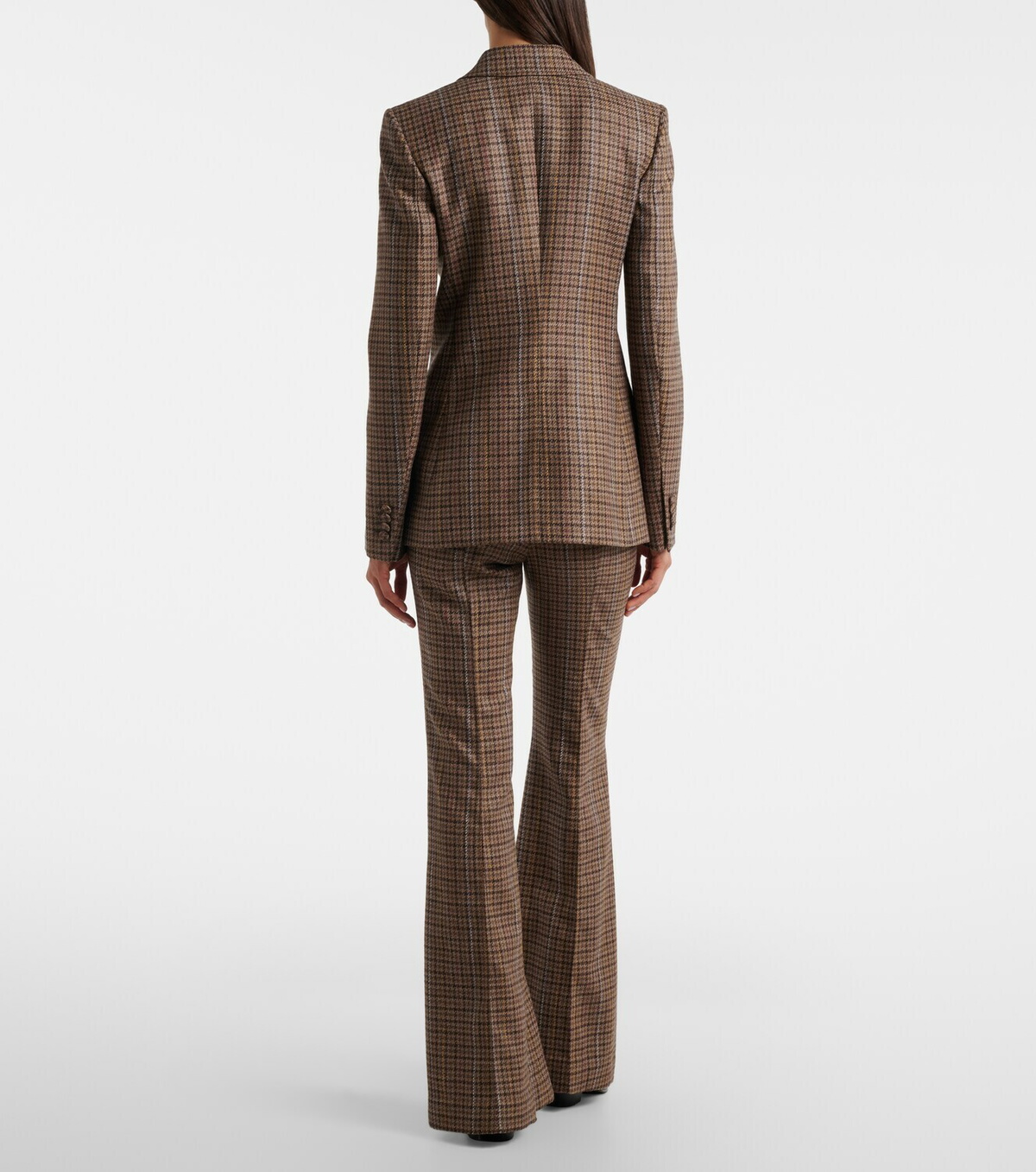 Gabriela Hearst Rhein checked wool and cashmere flared pants