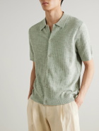 NN07 - Nolan 6695 Textured-Knit Organic Cotton Shirt - Green