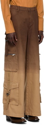 Dion Lee Brown Multipocket Denim Cargo Pants