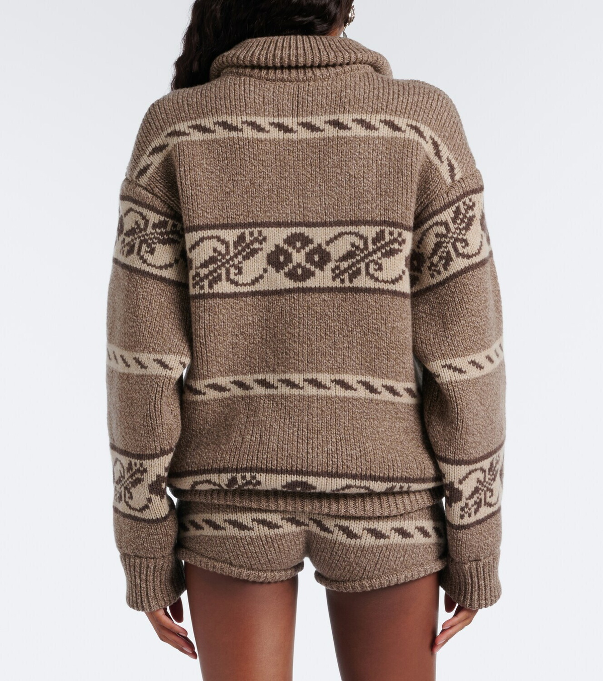 Magda Butrym Knitted jacquard wool shorts