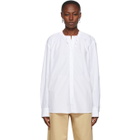 Rika Studios White Tatum Neck Ties Shirt