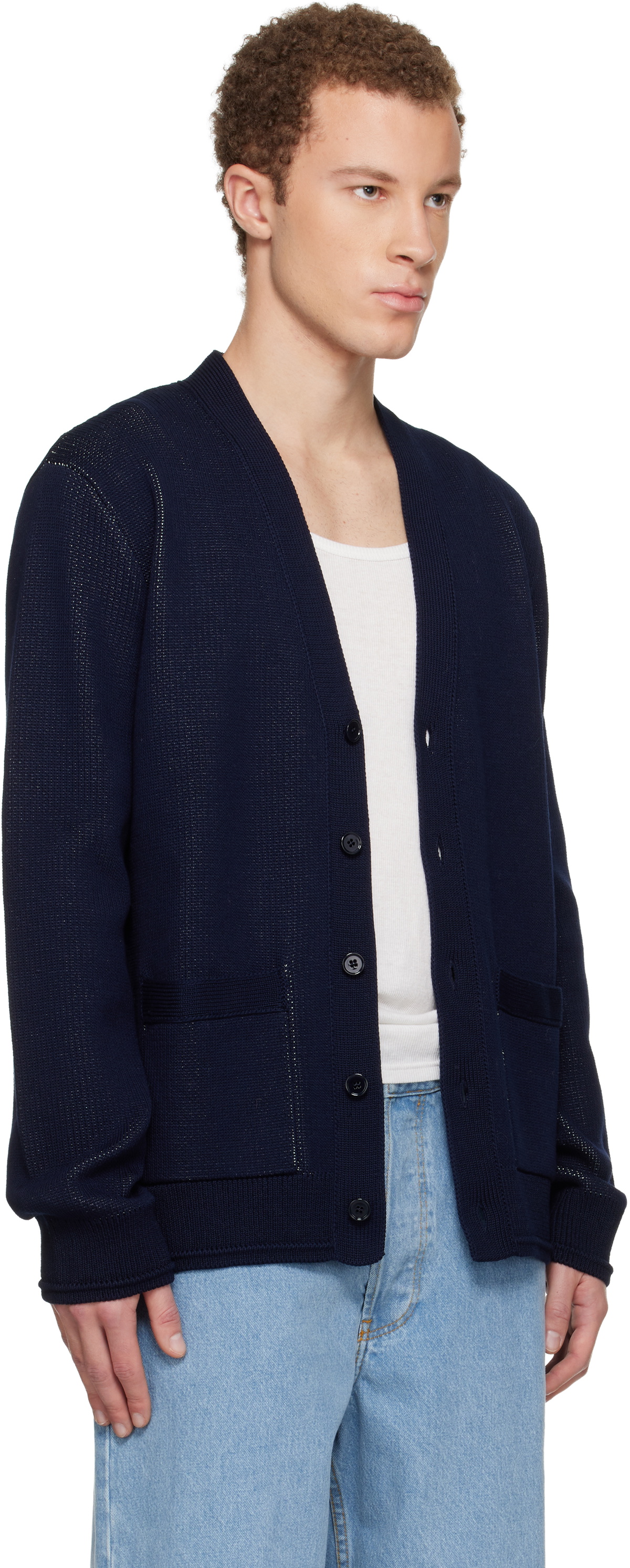 Givenchy Navy V-Neck Cardigan