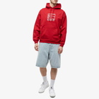 PACCBET Men's Logo Popover Hoody in Dark Red