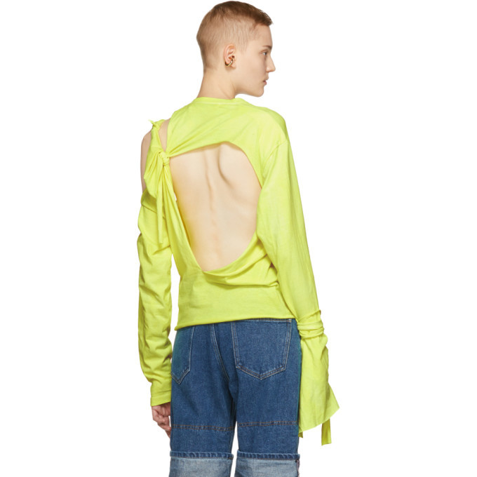 Ottolinger Yellow Long Sleeve Knotted T-Shirt Ottolinger