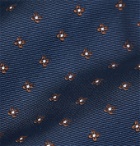 Bigi - 8cm Embroidered Silk-Faille Tie - Blue