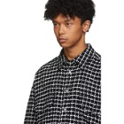 Faith Connexion Black and White Wool Tweed Laced Over Shirt