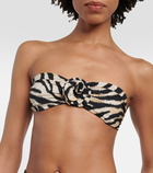 Magda Butrym Zebra-print bandeau bikini top