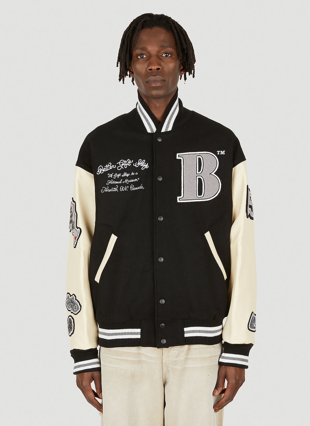 Gallery and Gift Shop Roots® Varsity Jacket in Black Better Gift Shop