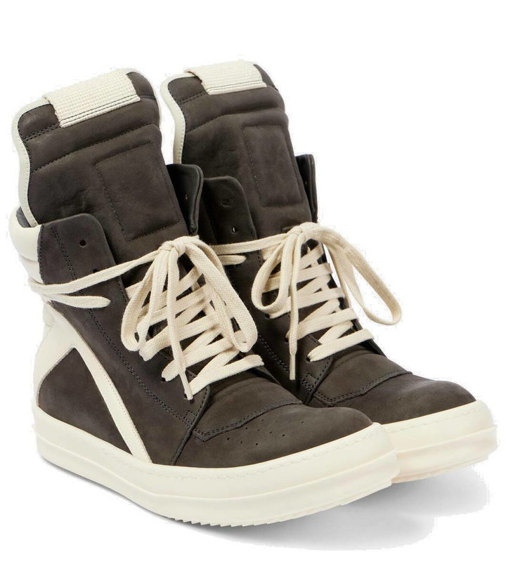 Photo: Rick Owens Geobasket suede high-top sneakers