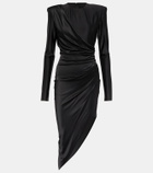 Alexandre Vauthier Asymmetric draped jersey minidress