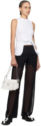 La Manso White Embedded Details Bag