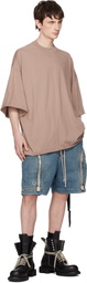 Rick Owens DRKSHDW Taupe Temple Tommy T-shirt