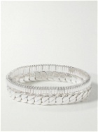 Roxanne Assoulin - Set of Two Silver-Tone Beaded Bracelets
