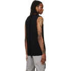 Rick Owens Black Tower Knit V Tank Top