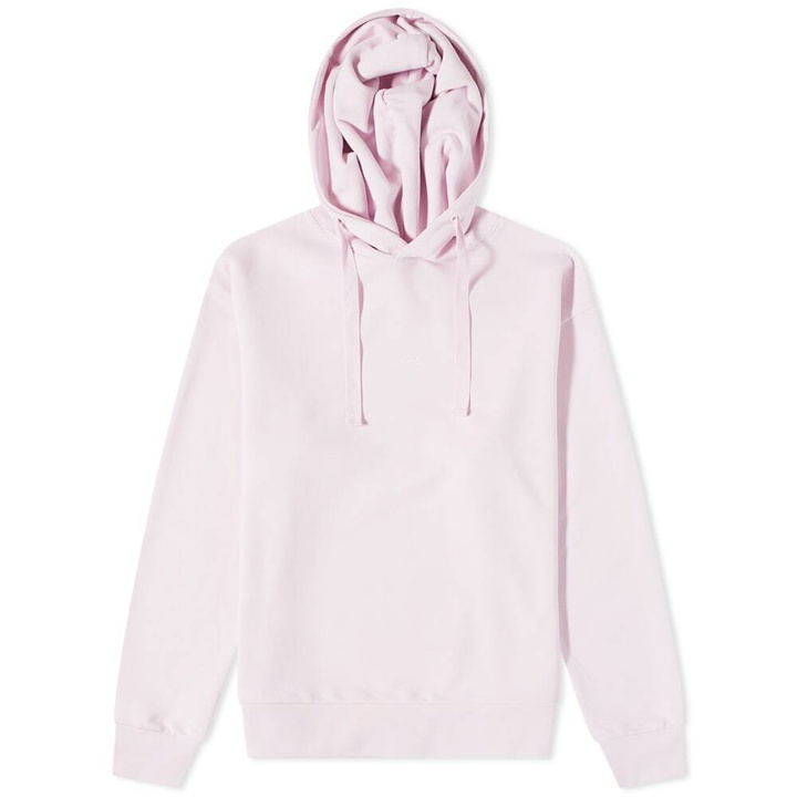 Photo: A.P.C. Men's Larry Logo Hoody in Pale Pink