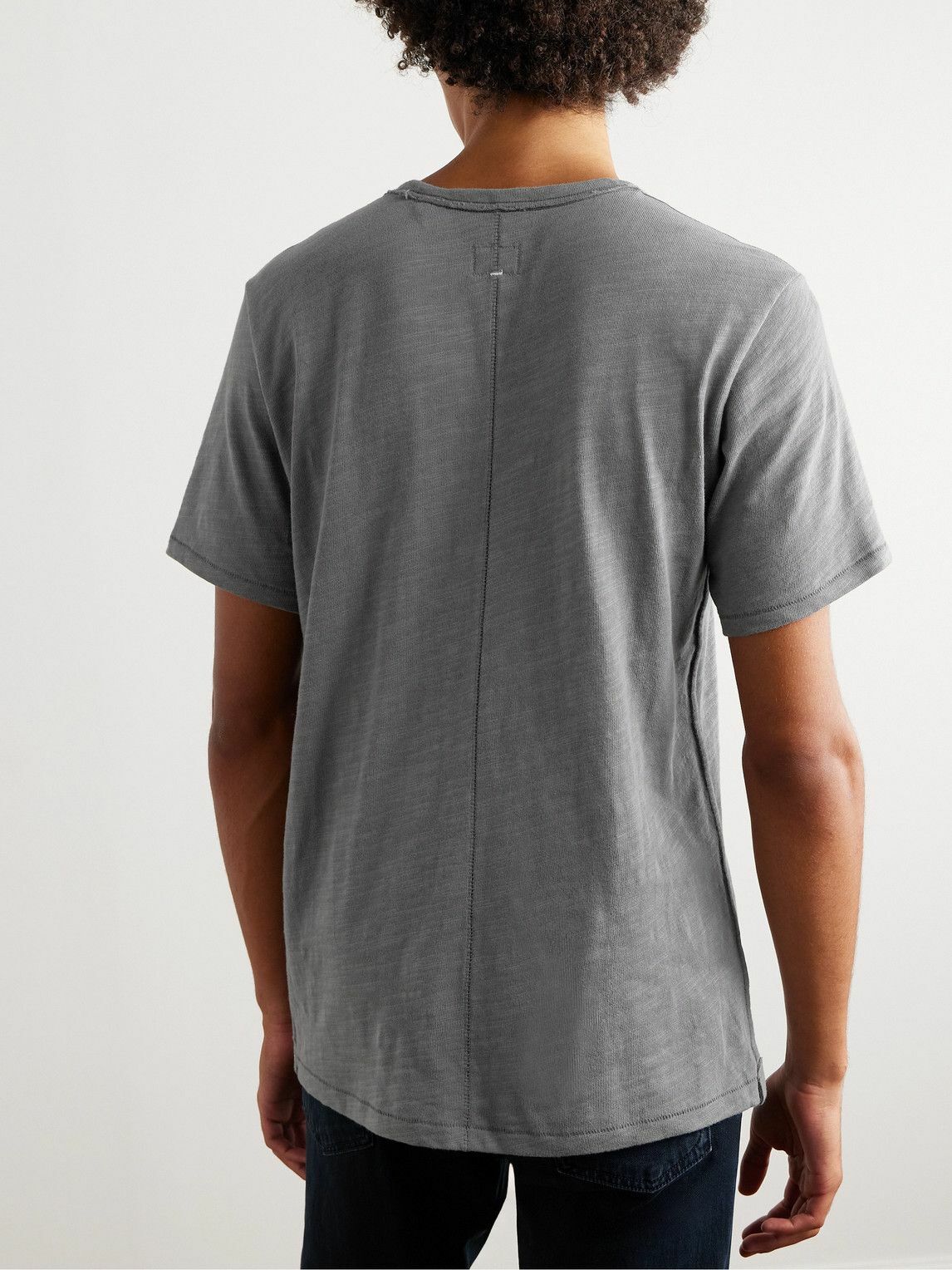 Rag & Bone - Classic Flame Slub Cotton-Jersey T-Shirt - Gray Rag and Bone