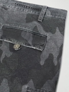 424 - Straight-Leg Camouflage-Print Cotton-Ripstop Trousers - Black