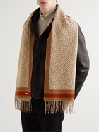 Loro Piana - Fringed Logo-Jacquard Cashmere Scarf