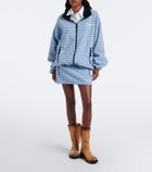 Miu Miu Gingham fleece jacket