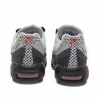 Nike Men's Air Max 95 PRM Sneakers in Black/White/Platinum/Action Red