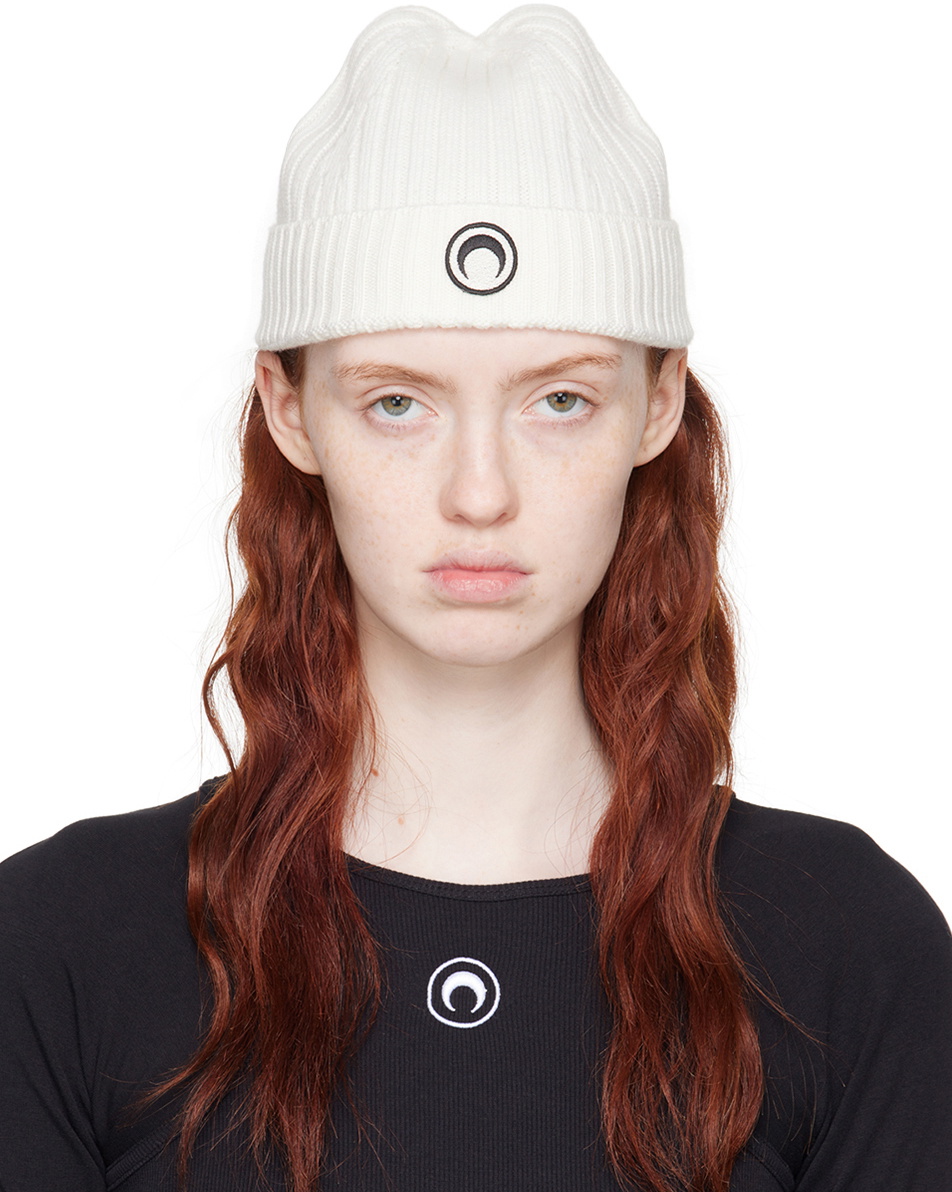 MARINE SERRE ビーニー マリーン セル - MARINE SERRE | BEANIE-Black-Fの通販 | RESTIR
