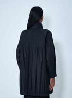 Pleats Please Issey Miyake Pleated High-Neck Coat