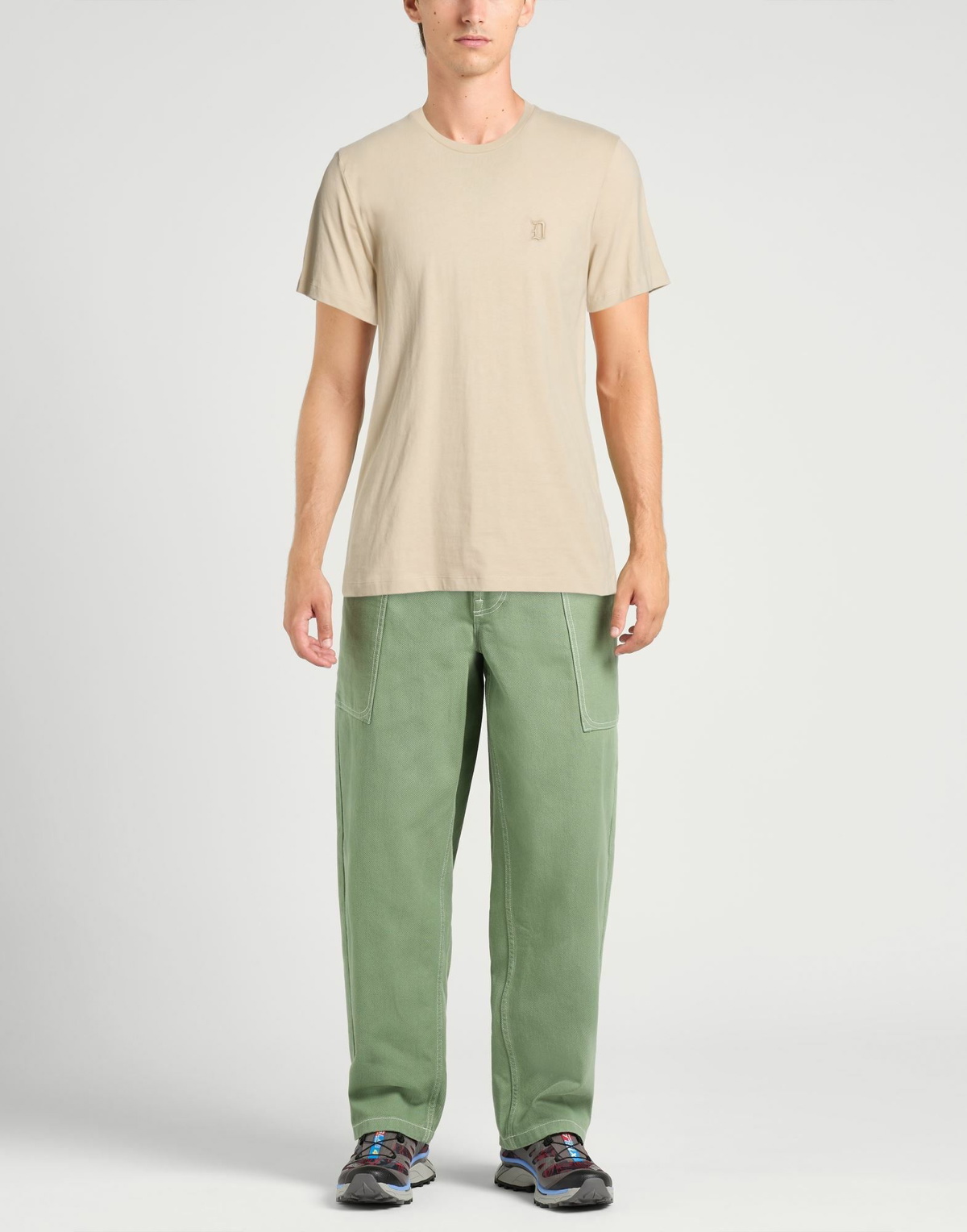 Dondup Mens T-shirt in Beige