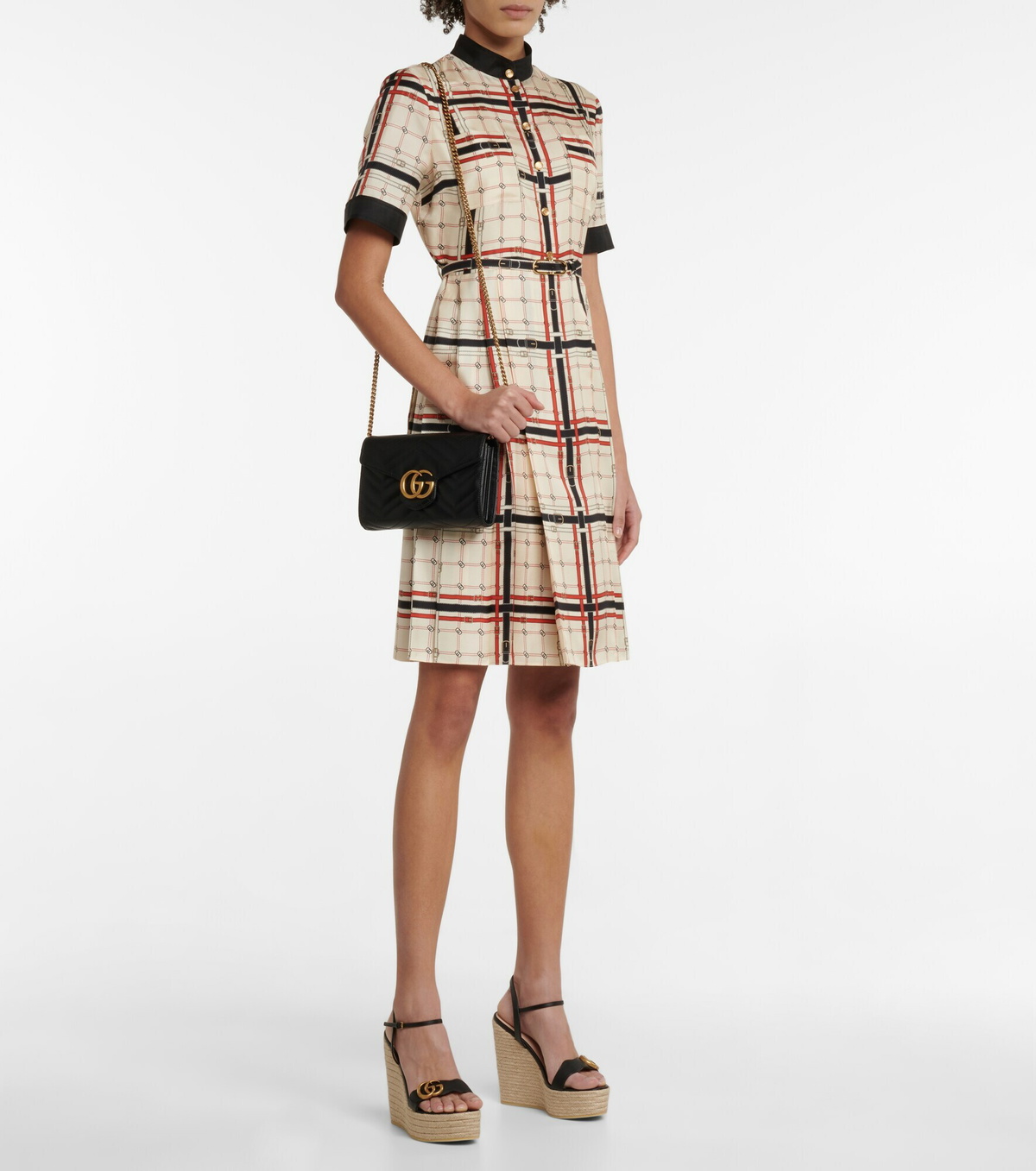 Gucci - Leather espadrille wedge sandals