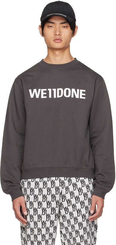 Photo: We11done Gray Fitted Sweatshirt