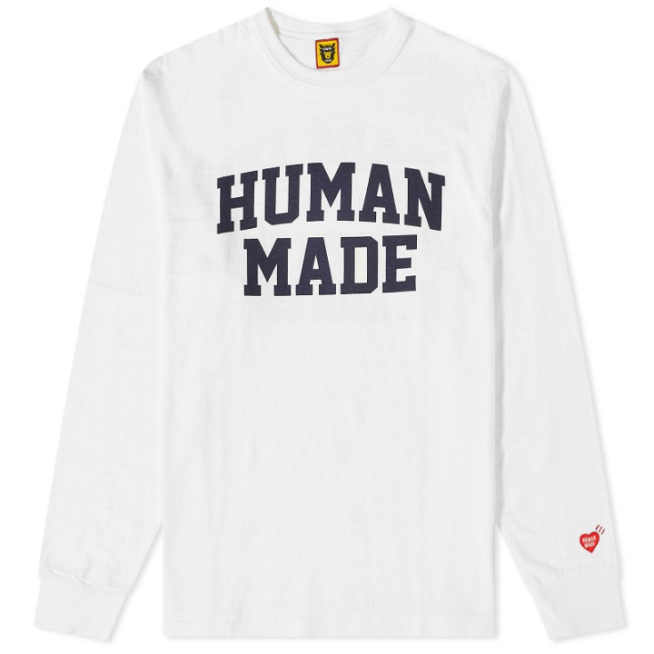 Photo: Human Made Men's Long Sleeve Logo T-Shirt in White