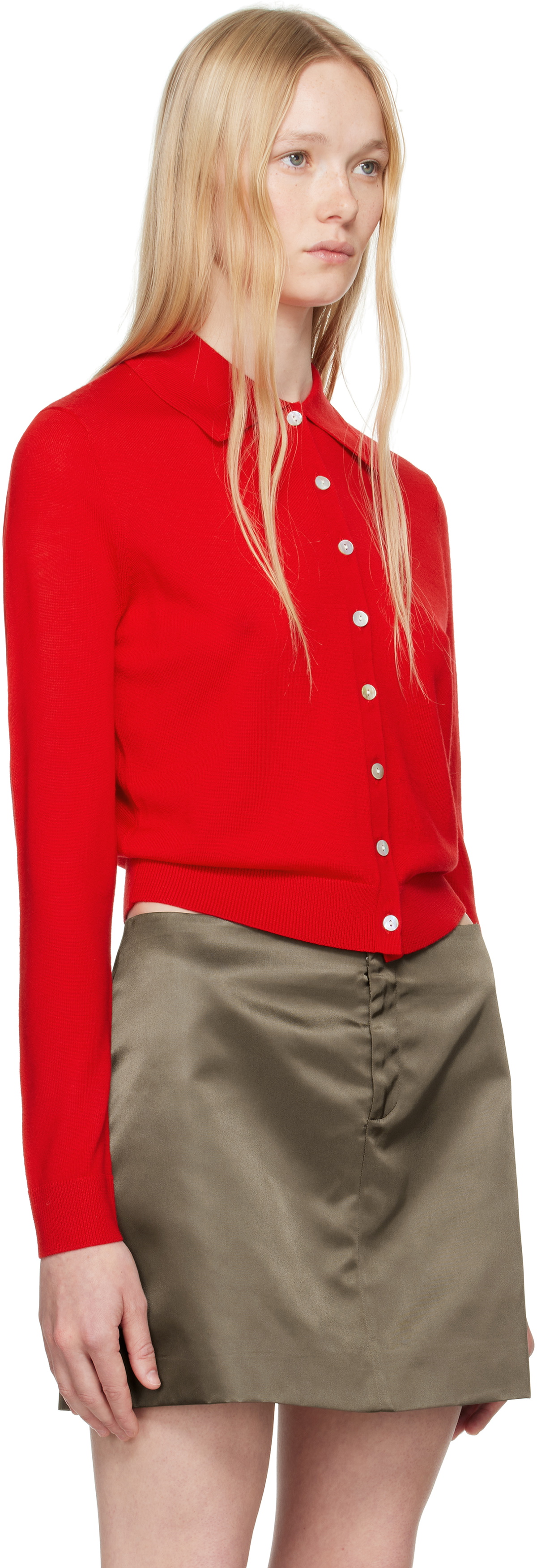 Sandy Liang Red Summers Cardigan