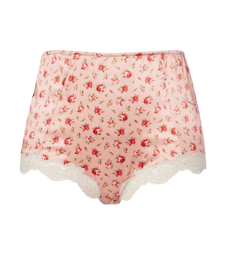 Photo: Dolce&Gabbana Floral silk and cotton-blend briefs