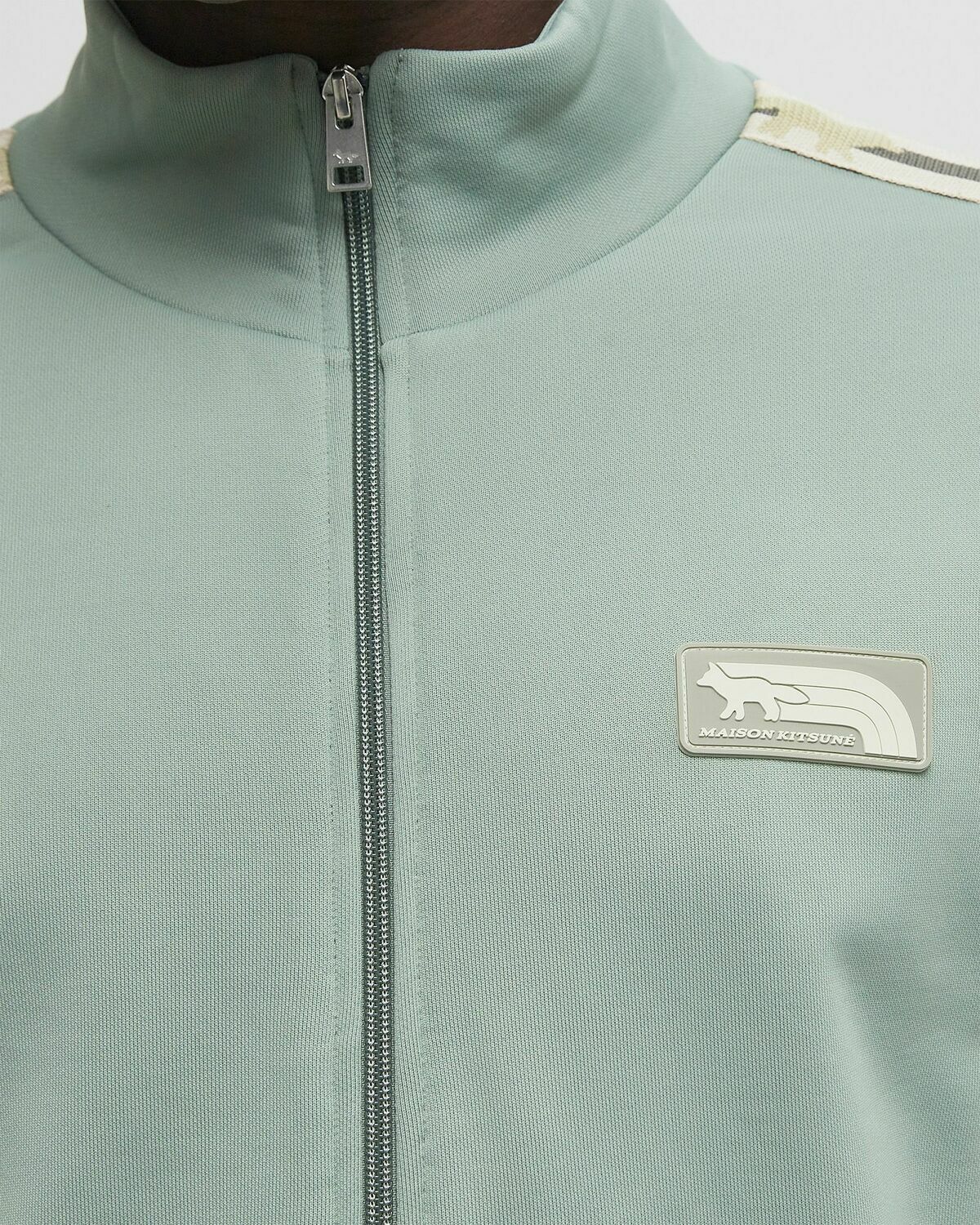 Maison Kitsune FLASH FOX ZIPPED BLOUSON Green Mens Track Jacket